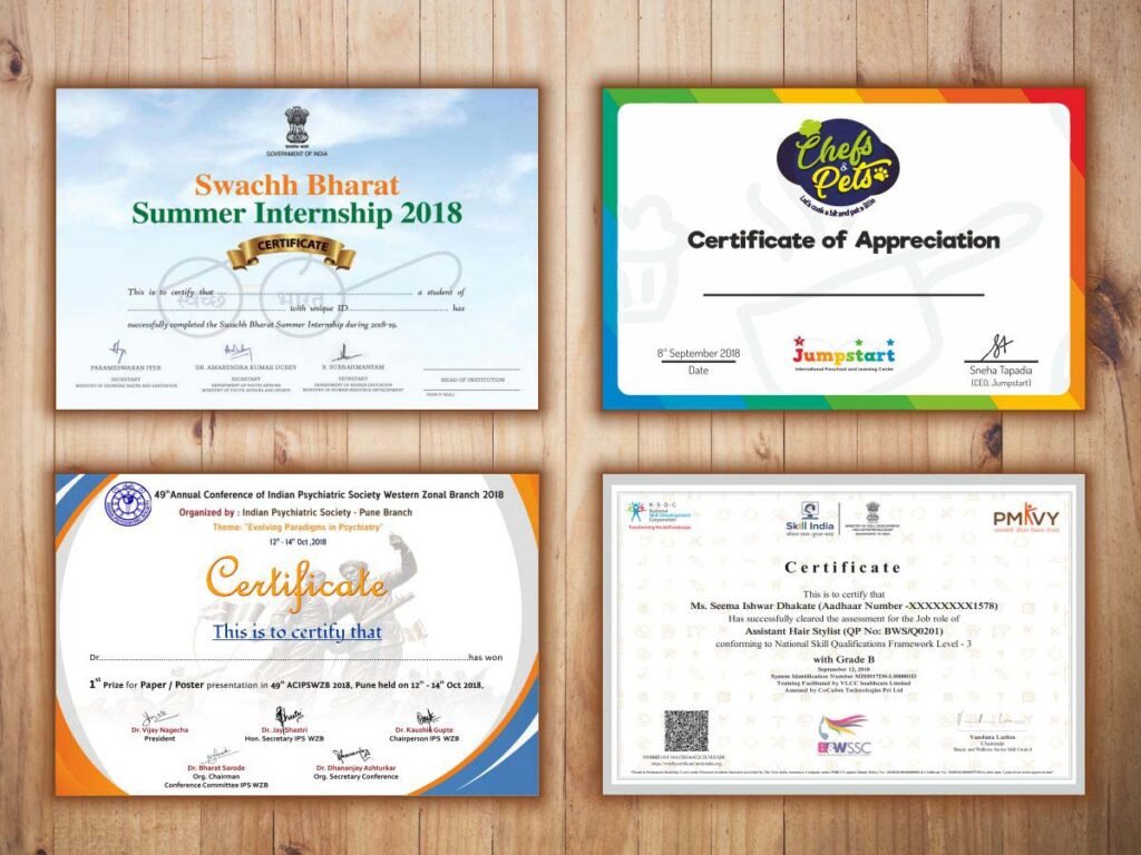 Certificate Printing Corby