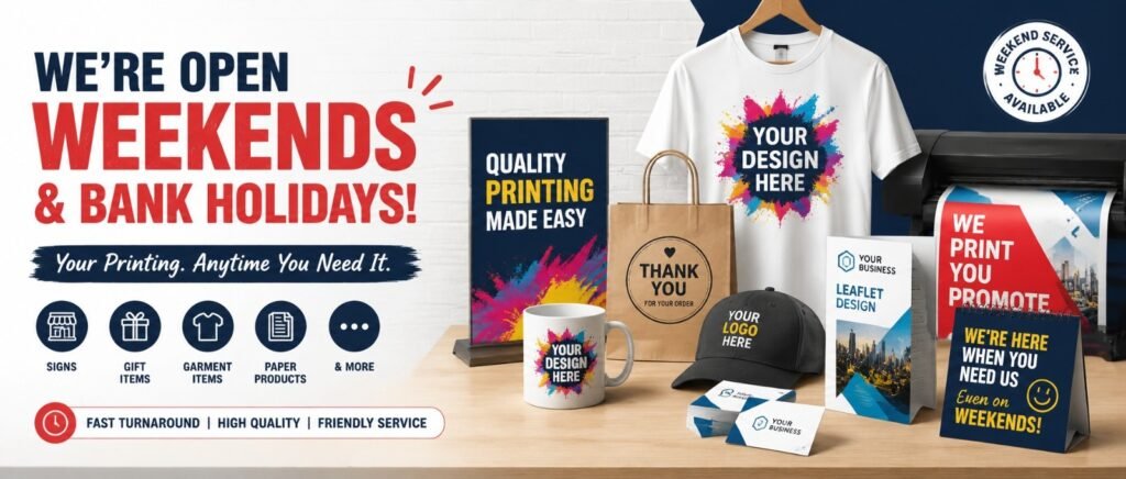 Weekend Printing Service Corby 